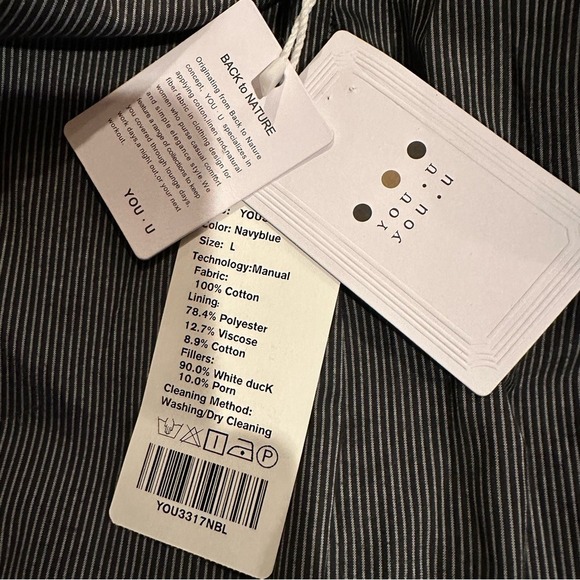 NWT Navy down filled jacket by You.U size L - Picture 3 of 12